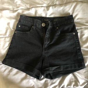 Black high waisted shorts